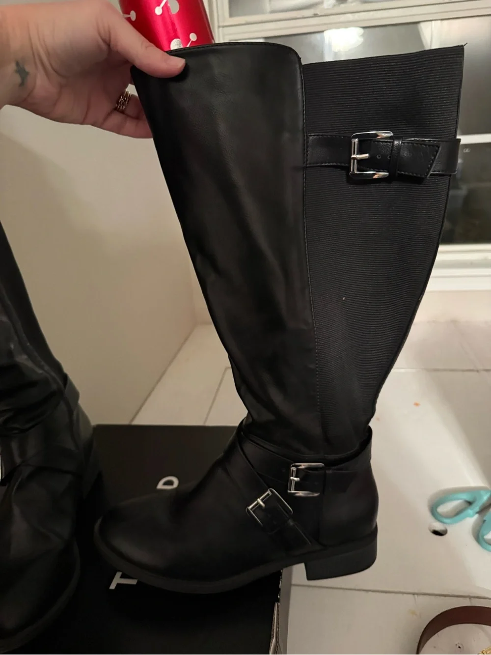 torrid Black Over-the-Knee Faux Leather Riding Boots